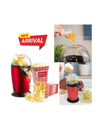 Electric Hot Air Popcorn Maker Machine – Oil-Free, One-Touch Operation, Fast & Healthy Snack Maker for Home Movie Nights