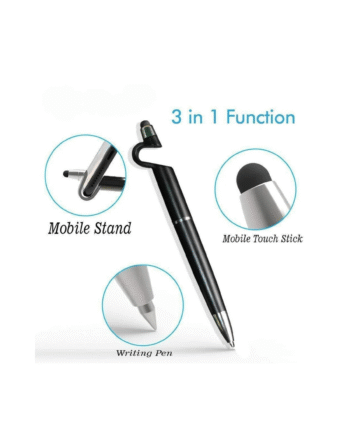 3 in 1 Ballpoint Function Stylus Pen with Mobile Stand Holder