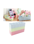 3 Pc : 5-Compartment Plastic Storage Box for Underwear, Socks, Accessories