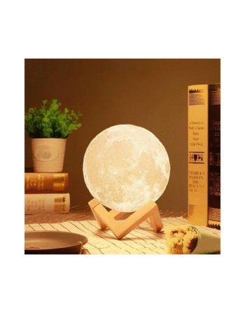 Tap-Control 3D Moon Lamp with Color-Changing Lights – USB Rechargeable Lunar Night Light for Romantic, Kids & Ambient Lighting