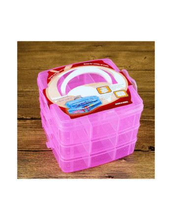 3 Layers 18 Grid Plastic Transparent Jewelry Storage Box Case Craft Boxes Square Portable Accessories Box for Earrings, Ring Small Stuffs Makeup Cosmetic Organizer, Storage Box Basket Container