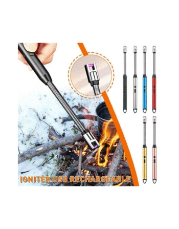 Rechargeable Electric Gas Lighter Plasma Flameless Windproof USB Lighter 360° Flexible Neck Arc to Light Puja Lamps, Gas Stove, Candles