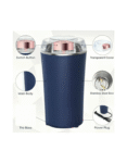 Stainless Steel Electric Grinder, Multifunctional Coffee Grinder with Stainless Steel Blades Electric Coffee Grinder Protection Against Overheating Portable Coffee Grinder for Beans