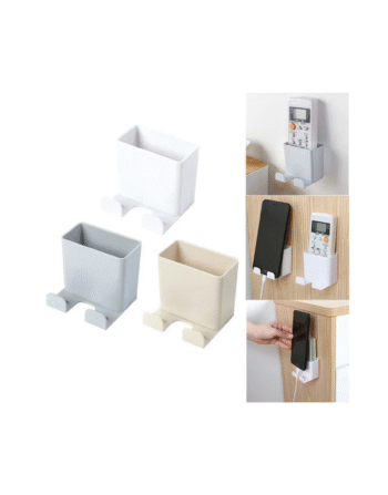 Wall Mountable Remote & Mobile Holder, Self-Adhesive Phone Charging Stand Wall Mount Mobile Holder for Home, Office, Kitchen