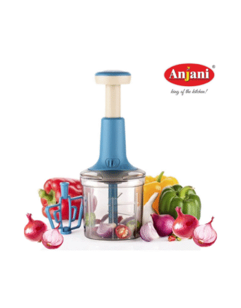Anjani 1000ml Super Fast Vegetable Chopper (Heavy Quality), Manual Hand Press Chopper With Super Sharp Blades for Fine Chopping Vegetables