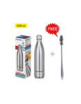 12 Hours Cold Water Guarantee Home Joy Hot & Cold Cola Bottle 1000 ml + Free Bottle Brush, Stainless Steel Water Bottle