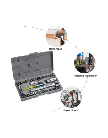40 in 1 Pcs Hex Wrench Tool Screwdriver and Socket Kit Set (Metal and Steel) (Multicolor) (40 Pcs)