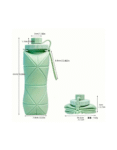 Portable Silicone Water Bottle – 600ML Leak-Proof & Space-Saving Design (random color)