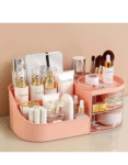 All-in-One Makeup Organizer with Storage Drawers – Desktop Vanity Box for Cosmetics, Skincare, Perfumes & Jewelry (Random Color)
