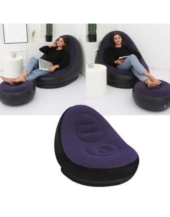 Air Inflatable Folding Sofa, Inflatable Leisure Sofa Chair and Footstool