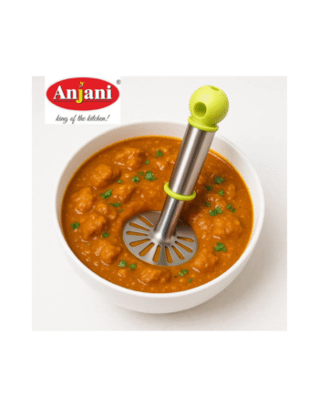 Anjani Stainless Steel Potato Vegetable Pav Bhaji Masher, Multicolour