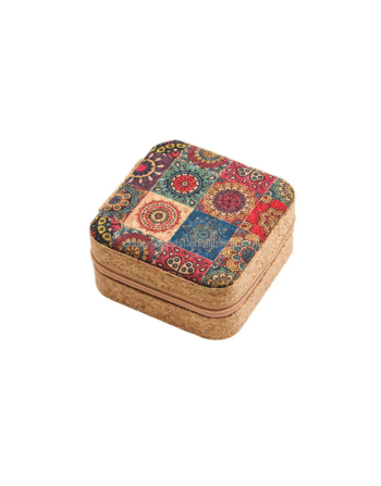 Vintage Small Jewellery Case Box Organizer for Ring Necklace Earring Small Portable for Women Mothers Girls Flower