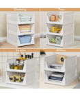 3-Layer Stackable Plastic Storage Organizer – Multipurpose Foldable Rack for Clothes, Toys & More
