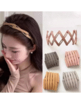 1 Pc Compact & Portable Retractable Hairband - Solid Color, Foldable Design for Travel & Everyday Use