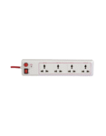 Power Line Red 4-Way Extension Board