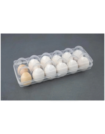 Transparent Plastic Egg Storage - 12 Grid Egg Tray (Pack of 1)