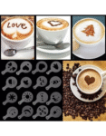 16 Pcs Coffee Stencil