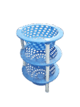 Multipurpose Plastic Storage Vegetable Basket tokri For Kitchen, Rack (3 Layer)