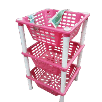 Multipurpose Plastic Storage Rack for Kitchen, Vegetable Basket tokri, Rack (3 Layer)