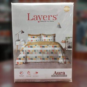 Layers AURA King Size 100% Cotton Bed Sheet Set
