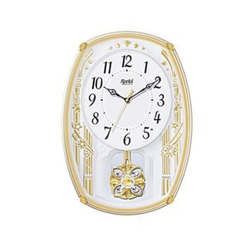Ajanta Wall Clock | Model No 4927 Wall Clock – Musical Pendulam Clock -Golden