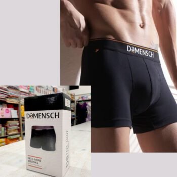 DaMENSCH TK1052 Deo-Cotton Anti-Bacterial Black Solid Men Trunk