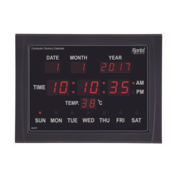 Ajanta Wall Clock | Model No DC-017 Digital Clock – Calendar Clock – BLACK