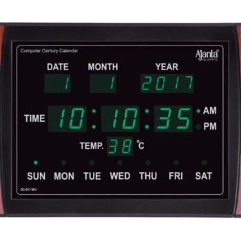 Ajanta Wall Clock | Model No DC-017MG Digital Clock – Calendar Clock- MG- GREEN