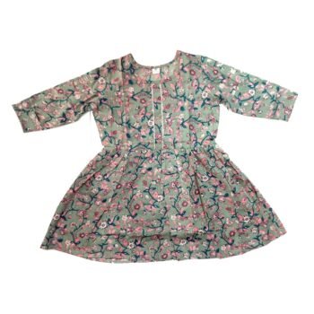Cotton Short Top Gravy Color with Floral Pattern