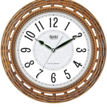 Ajanta Wall Clock | Model No 8087 White/Ivory/Maple Wood