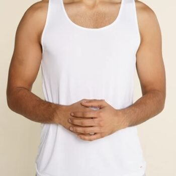 DaMENSCH Neo-Skin Bamboo Vest Bright White  "S" "M"